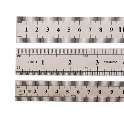 Набор линеек металлических 3 штуки: 15 см, 20 см, 30 см. Calligrata