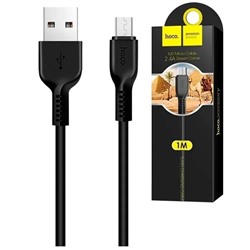 Кабель USB для зарядки Micro 1,0м 2.4А HOCO X20