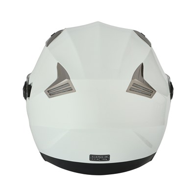 Шлем открытый с двумя визорами, размер M (57-58), модель - BLD-708E, белый глянцевый