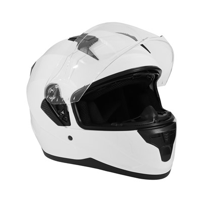 Шлем интеграл с двумя визорами, размер L (59-60), модель BLD-M67E, белый глянцевый