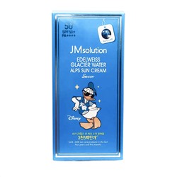 Jmsolution Охлаждающий солнцезащитный крем / Edelweiss Glacier Water Alps Moist Suncream Snow SPF50+/PA++++ Disney Donald Duck, 50 мл