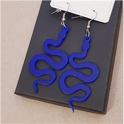 Серьги "Змейка" синие, арт. 606.493