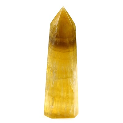 Кристалл из флюорита желтого "Карандаш" 27*20*92мм, 104г