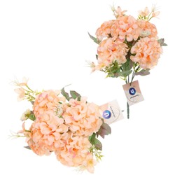 Цветок искусственный Гортензия 30см Летнее вдохновение персиковый /993-0458/