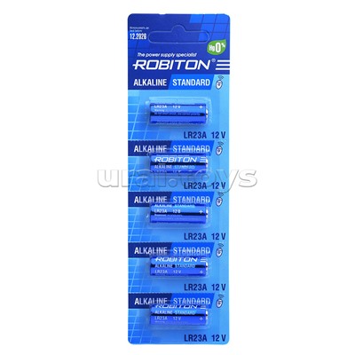 Батарея ROBITON STANDARD R-23A-0-BL5 23A (0% Hg) BL5