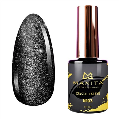 Manita Professional Гель-лак для ногтей с эффектом кошачьего глаза / Crystal Cat Eye №03, 10 мл