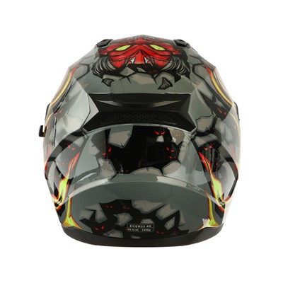 Шлем интеграл с двумя визорами, размер XS (53-54), модель BLD-M67E, черно-желтый