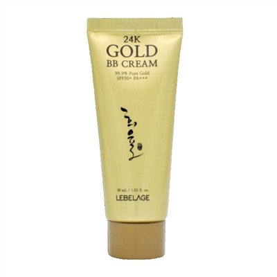 Lebelage ВВ-крем омолаживающий c экстрактом золота / 24k Gold BB Cream Spf 50+ Pa+++, 30 мл