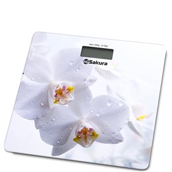 Весы напольные электронные 180кг ultraslim орхидеи SAKURA SA-5065WF