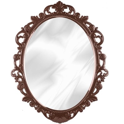 Зеркало настенное в рамке Ажур (585х470мм) темно-коричневое М4520 /Окт/ 1/7