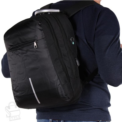 Рюкзак мужской текстильный 1809PS black S-Style
