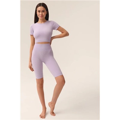 MY Велосипедки PA829 SHORT LEGGINGS RIB (1/80) (purple (пурпур) MY #859710