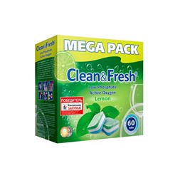 Таблетки для ПММ "Clean&Fresh" All in 1, 60 таб.