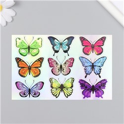 Голографические наклейки (стикеры) "Бабочки" 10х15 см, 5-216