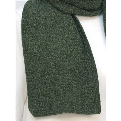 Комплект шляпа+шарф женский весна-осень Тина (Цвет зеленый), размер 56-58, шерсть 30%