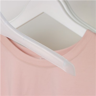 Плечики для одежды, 43,5×20,5×4,4 см, антискользящее покрытие, цвет прозрачный No brand