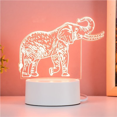 Светильник "Слон" LED белый 16х9,5х13 см RISALUX