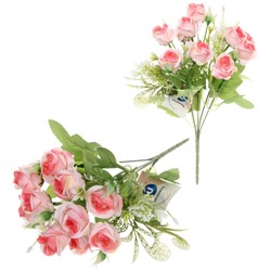 Цветок искусственный Роза 30см розовый /993-0480/