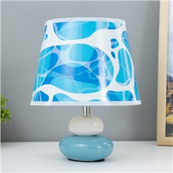Настольная лампа "Морская волна" Е14 15Вт бело-голубой RISALUX