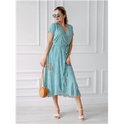 Женское платье-халат Шакира Зеленое