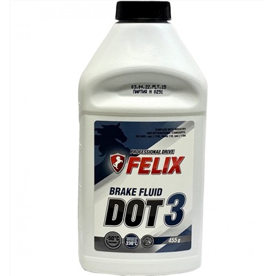 Жидкость тормозная FELIX DOT-3 455г г.Дзержинск 1/25