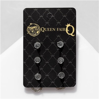 Пусеты 3 пары Queen fair