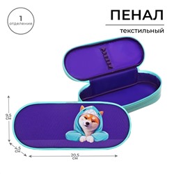 Пенал-футляр 95 х 205 х 45 мм, мягкий, текстильный, calligrata, пмк 27-20 резинка на клапане, Calligrata