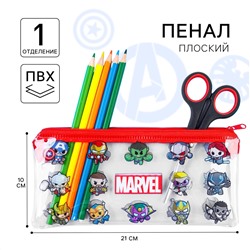 Пенал мягкий, 1 отделение, 95х205 мм, пвх, мстители MARVEL