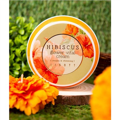 Jigott Крем для лица с экстрактом гибискуса / Hibiscus Flower Vital Cream, 100 мл