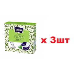 Bella 70шт Прокладки ежедневные Panty Flora Green Tea с экстрактом Зеленого чая