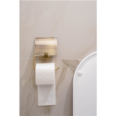 Держатель для туалетной бумаги с крышкой штольц stölz bacic, серия bronze Stölz