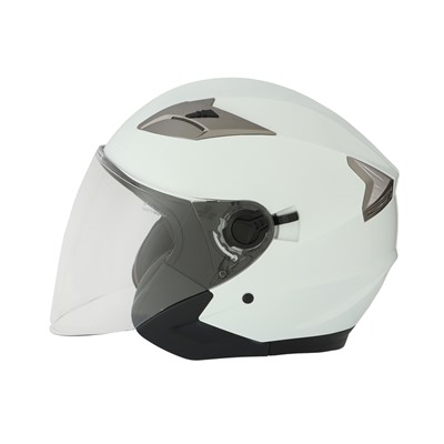 Шлем открытый с двумя визорами, размер L (59-60), модель - BLD-708E, белый глянцевый