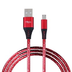 Кабель USB FORZA для зарядки Micro USB, 1м, 2А оплетка звездное небо (916-224)