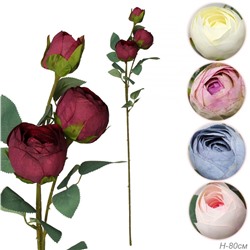 Цветок искусственный Роза кустовая 80см CRK-80 (724435)