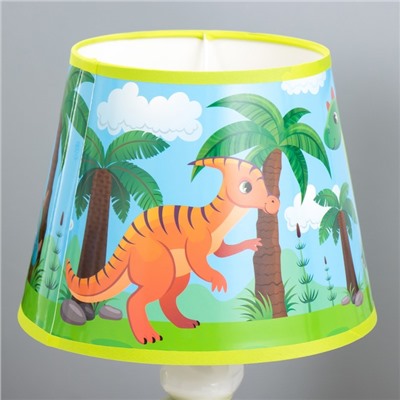 Настольная лампа "Динозавры" Е14 15Вт зеленый 20х20х30 см RISALUX