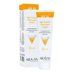 Aravia Cолнцезащитный антивозрастной крем для лица / Age Control Sunscreen Cream SPF 50, 100 мл