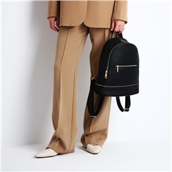 Рюкзак женский из искусственной кожи на молнии, 1 карман, цвет коричневый No brand