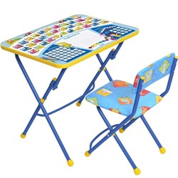 Комплект детский Никки КУ1 (стол + стул мягкий) 3-7лет в ассортименте