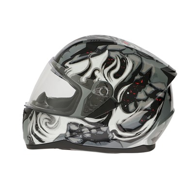 Шлем интеграл с двумя визорами, размер XL (60-61), модель BLD-M67E, черно-серый