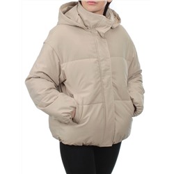 8005 BEIGE Куртка зимняя женская двухсторонняя (150 гр. холлофайбер)