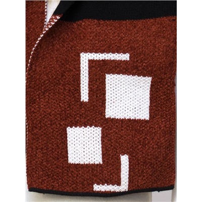 Комплект шляпа+шарф женский весна-осень Qadro (Цвет коричневый), размер 56-58, шерсть 30%