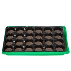 НАБОР для выращивания рассады с торфянными таблетками 41мм. (24таблеток d.41+кассета+ лоток)