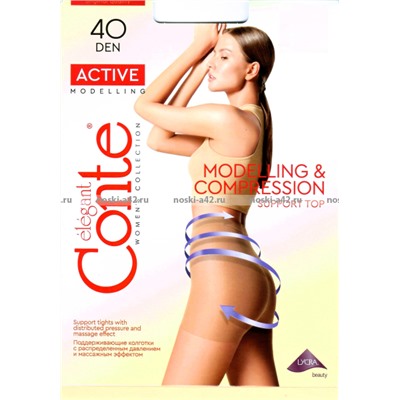 Капроновые колготки Conte ACTIVE 40 корректирующие bronz