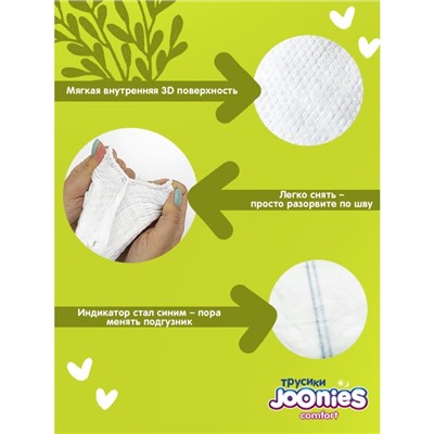 Подгузники-трусики JOONIES Comfort, размер M (6-11 кг), 54 шт