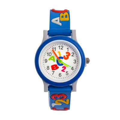 Часы наручные детские "Цифры и буквы", d-3 см, ремешок 20 см