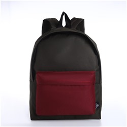 Спортивный рюкзак из текстиля на молнии, textura, 20 литров, цвет хаки/бордовый TEXTURA