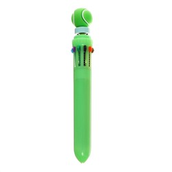 Ручка шариковая автоматическая 10-ти цветная, спортивные мячи-спиннер, зеленый No brand