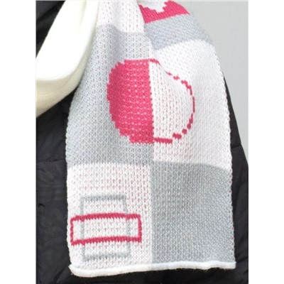 Комплект шляпа+шарф женский весна-осень Mario (Цвет розовый), размер 56-58, шерсть 30%