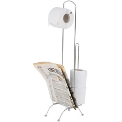 Стойка для туалетной бумаги с держателем для журналов и газет 66см HR-483 (008207)
