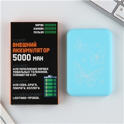 Зарядное устройство "Бабочки", 5000мА, мод. PB-05, 9,6 х 6,4 см
